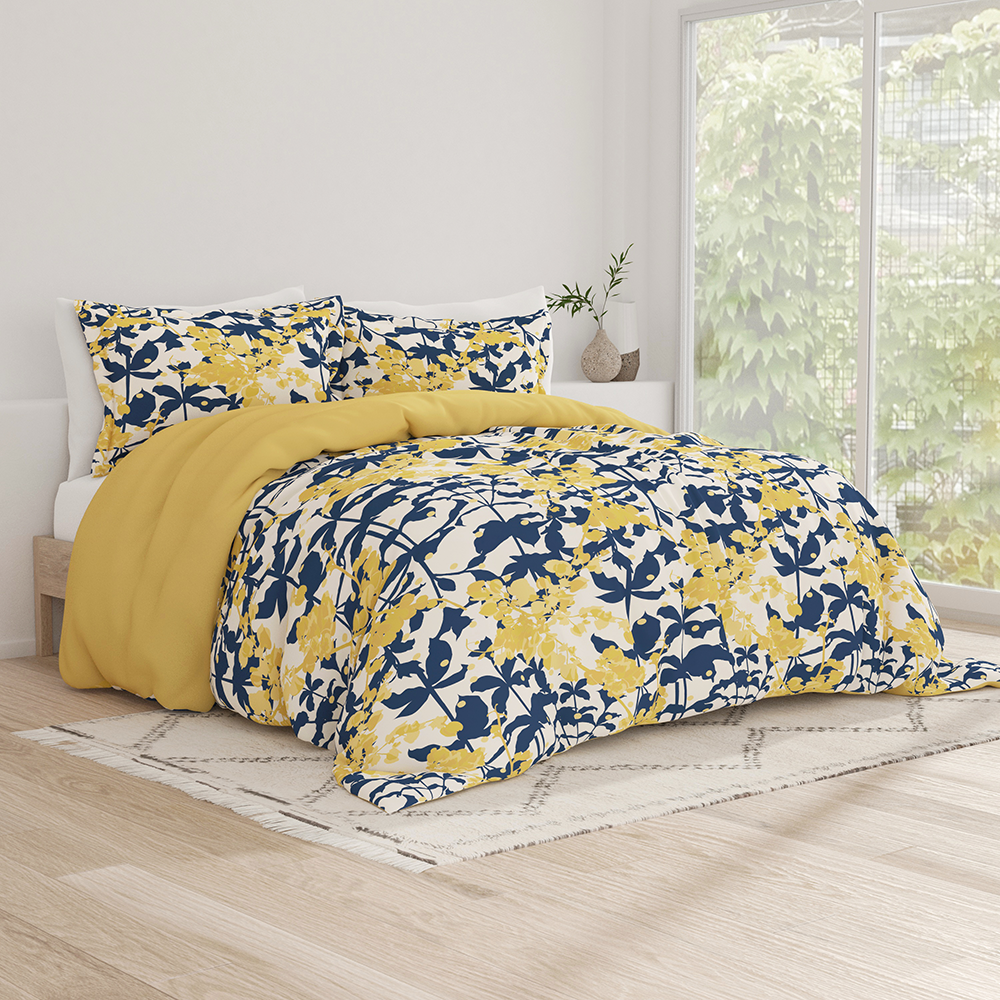 Boho Flower Pattern 3-Piece Reversible Duvet Cover Set (Sale)