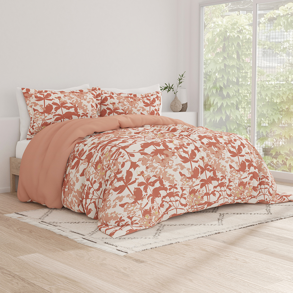 Boho Flower Pattern 3-Piece Reversible Duvet Cover Set (Sale)