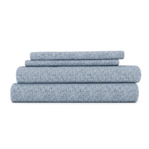 Chambray Style Pattern 4-Piece Sheet Set (Sale)