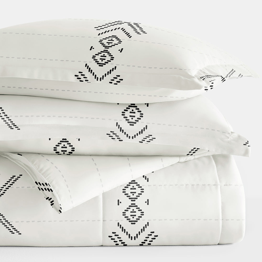Urban Stitch Patterned Down-Alternative Comforter Set (Sale)