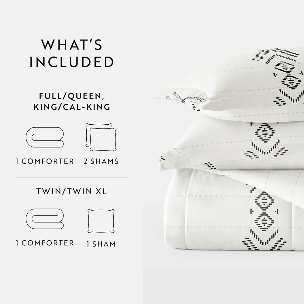 Urban Stitch Patterned Down-Alternative Comforter Set (Sale)