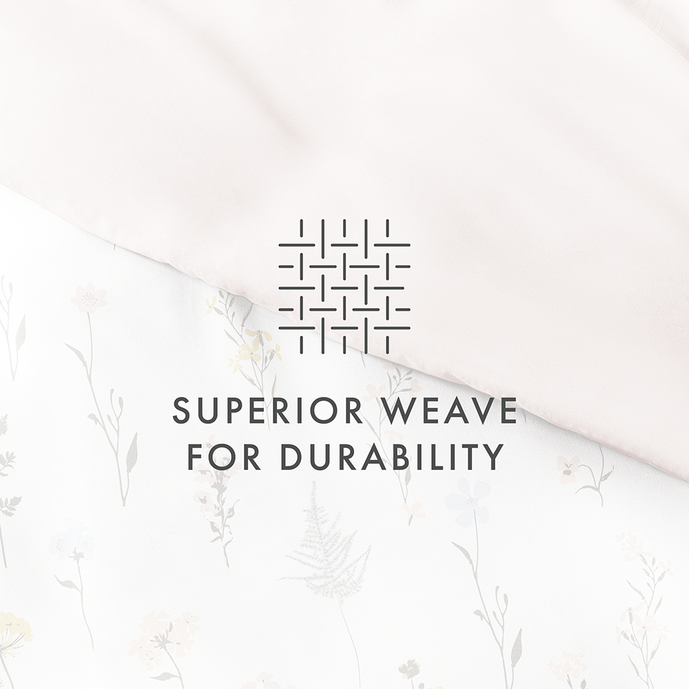 Wildflower Pattern 3-Piece Reversible Duvet Cover Set (Sale)
