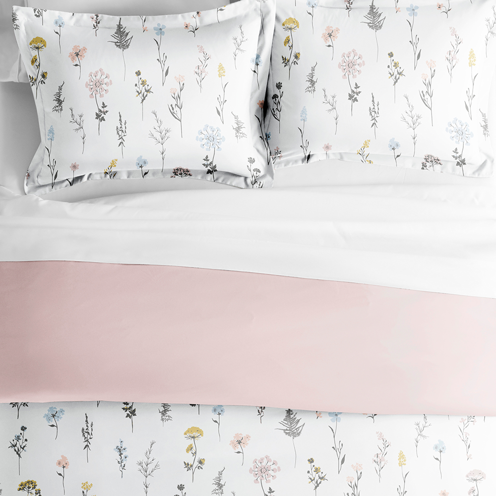 Wildflower Pattern 3-Piece Reversible Duvet Cover Set (Sale)