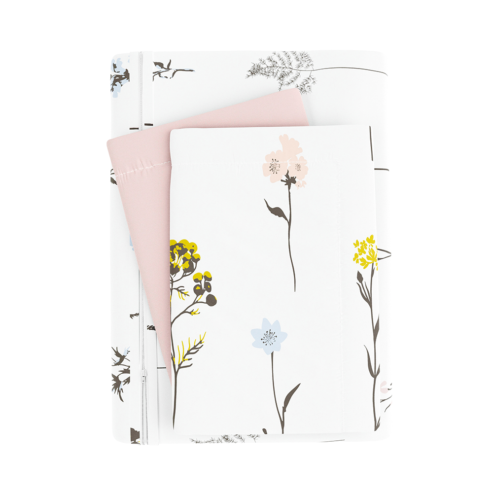Wildflower Pattern 3-Piece Reversible Duvet Cover Set (Sale)