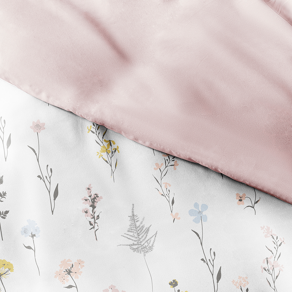 Wildflower Pattern 3-Piece Reversible Duvet Cover Set (Sale)