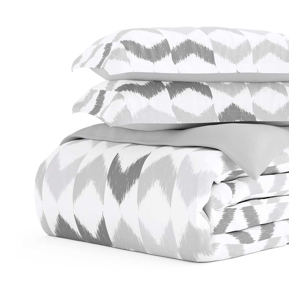 Chevron Sleep Pattern 3-Piece Reversible Duvet Cover Set (Sale)