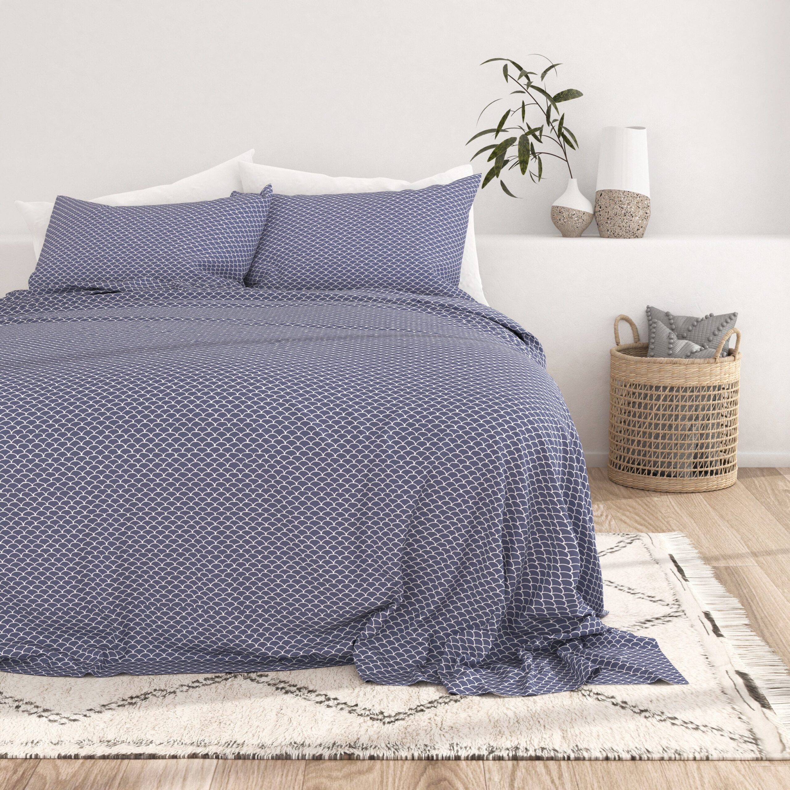 Scallops Pattern 4-Piece Sheet Set (Sale)