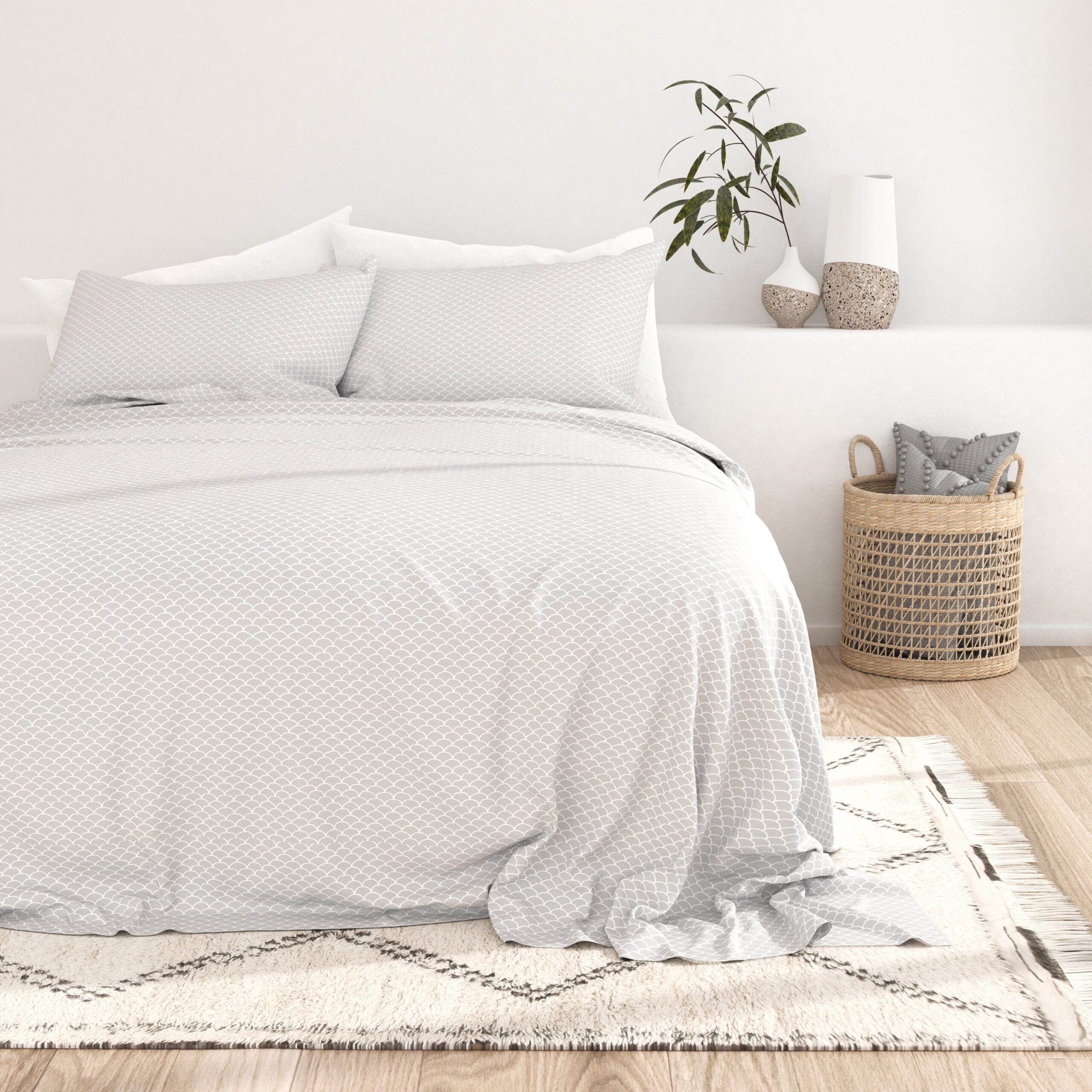 Scallops Pattern 4-Piece Sheet Set (Sale)