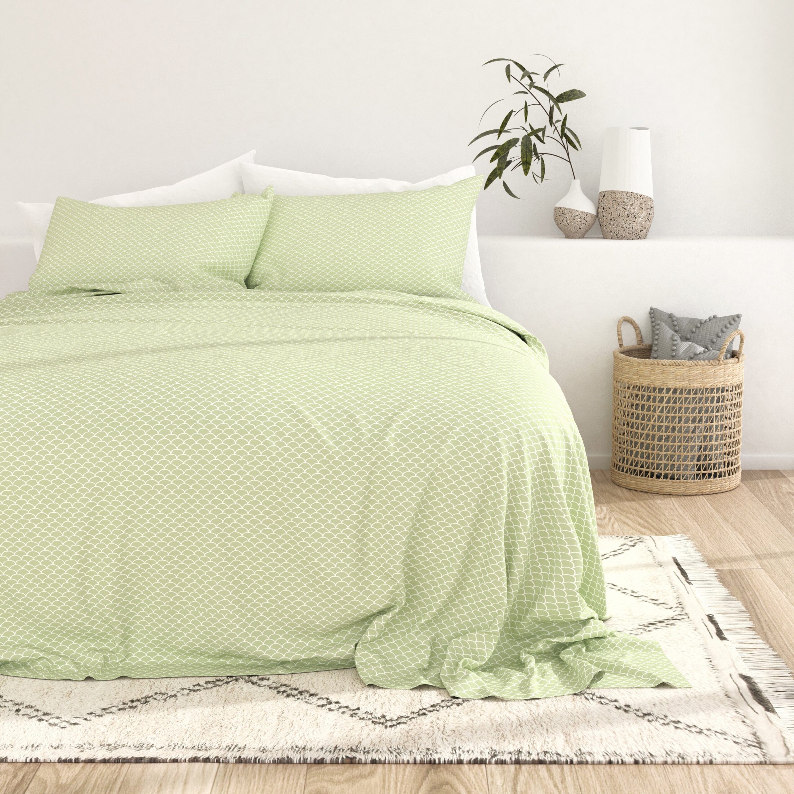 Scallops Pattern 4-Piece Sheet Set (Sale)