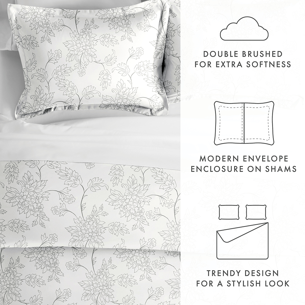 Vines Pattern 3-Piece Duvet Cover Set (Sale)