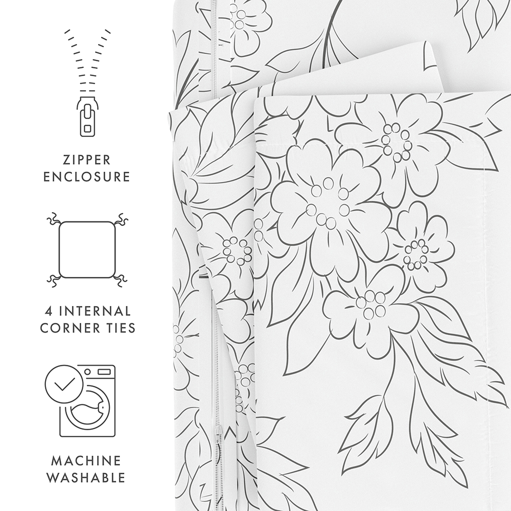 Vines Pattern 3-Piece Duvet Cover Set (Sale)