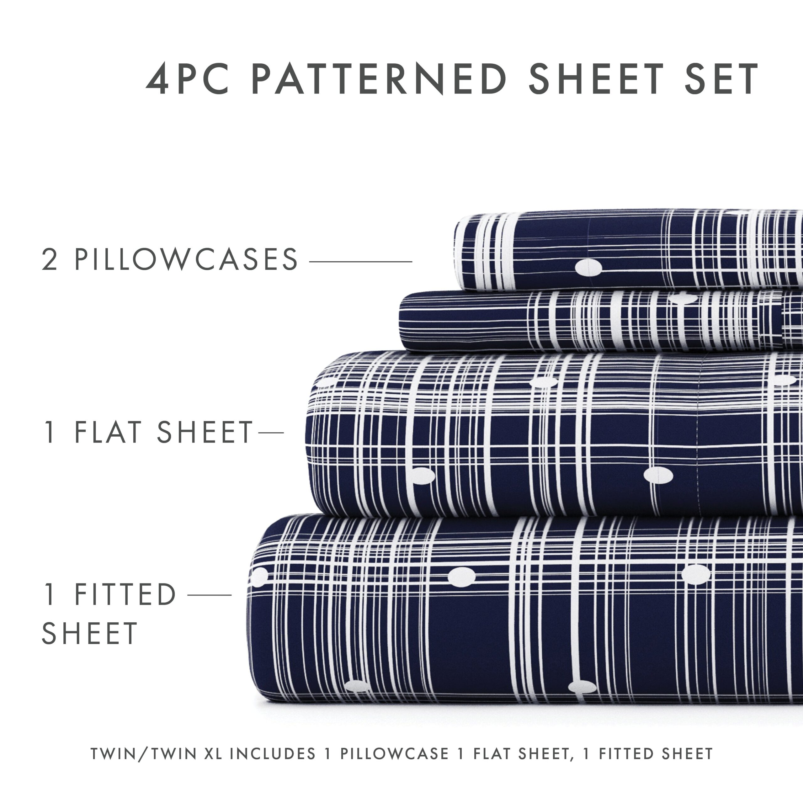 Polkadot Pattern 4-Piece Sheet Set (Sale)