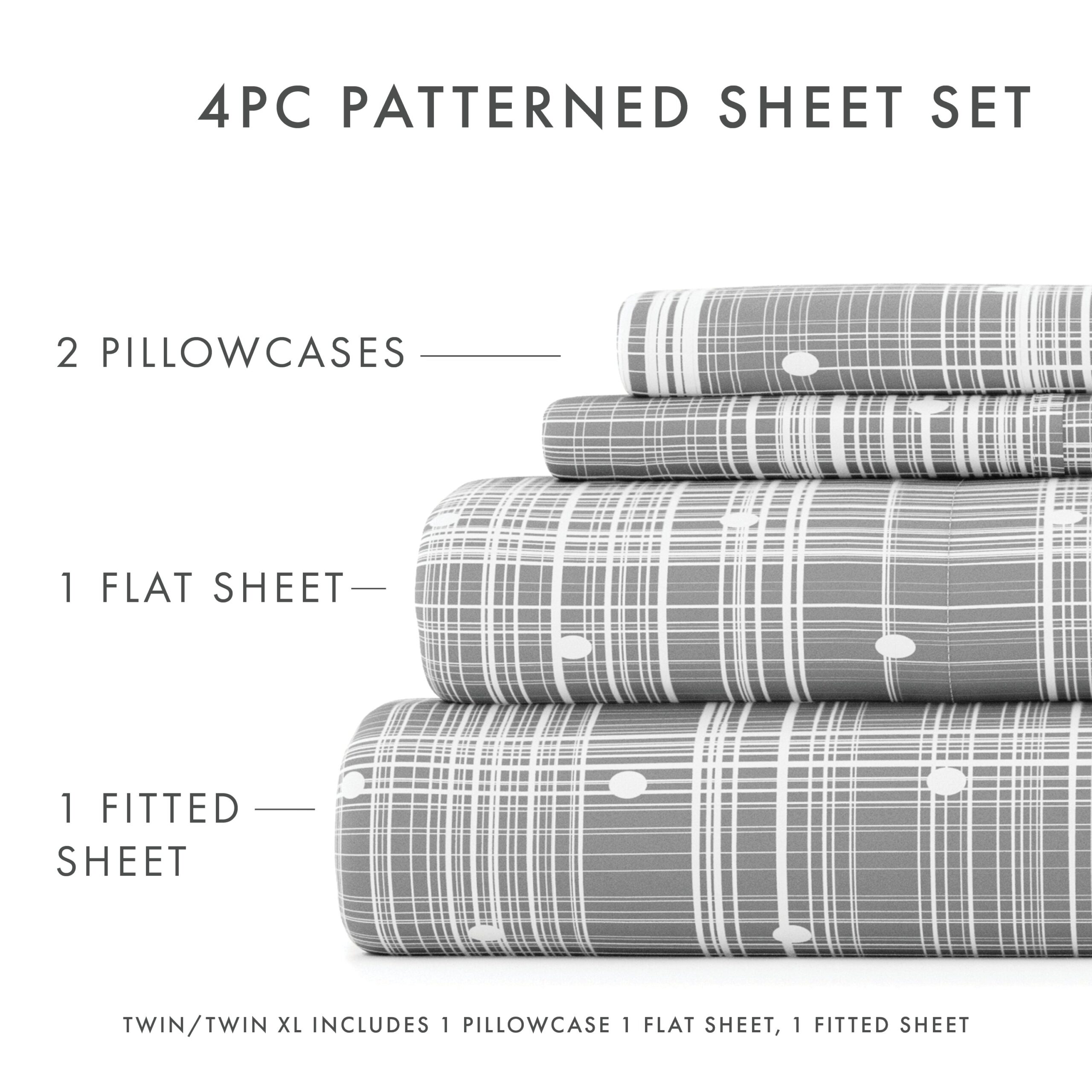 Polkadot Pattern 4-Piece Sheet Set (Sale)