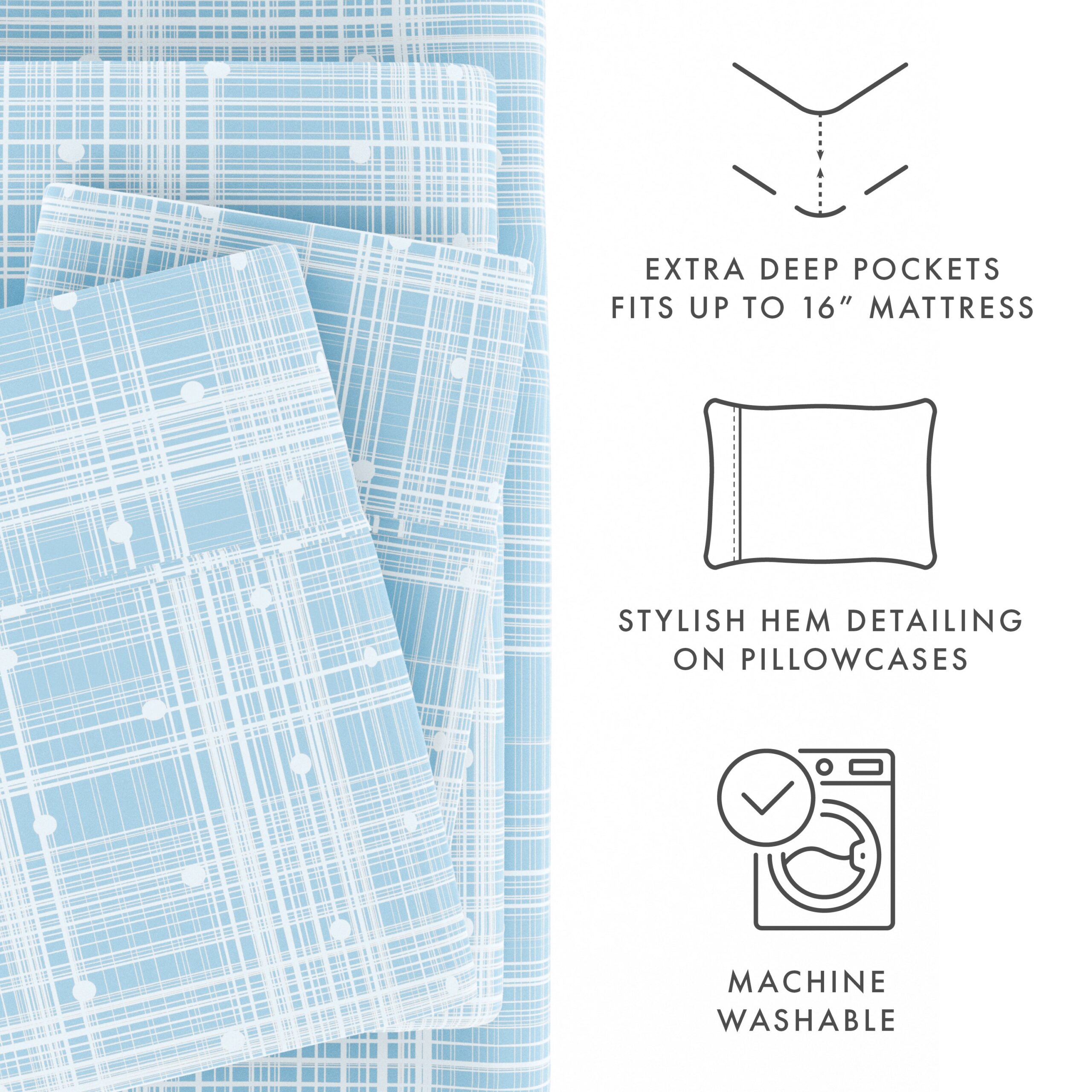 Polkadot Pattern 4-Piece Sheet Set (Sale)