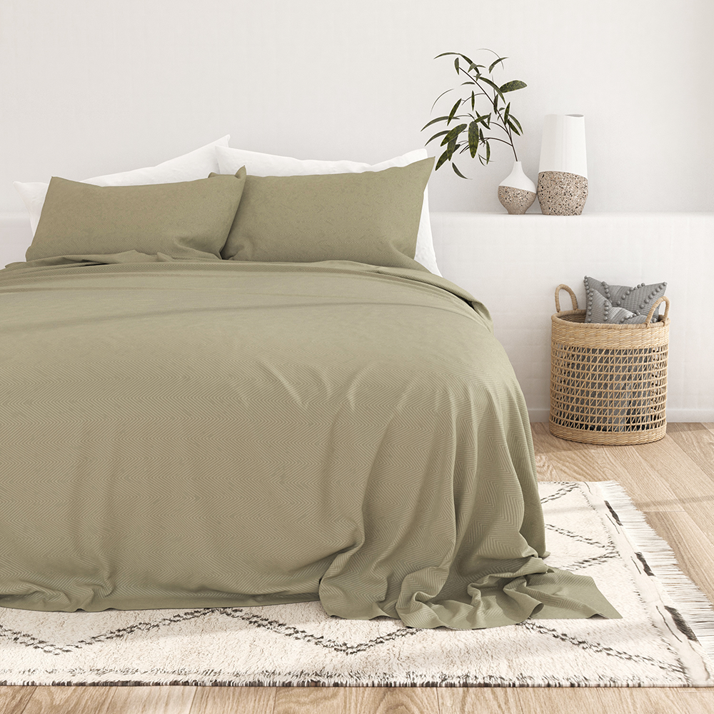 Chevron Embossed 4-Piece Sheet Set (Sale)