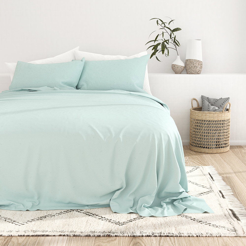 Chevron Embossed 4-Piece Sheet Set (Sale)