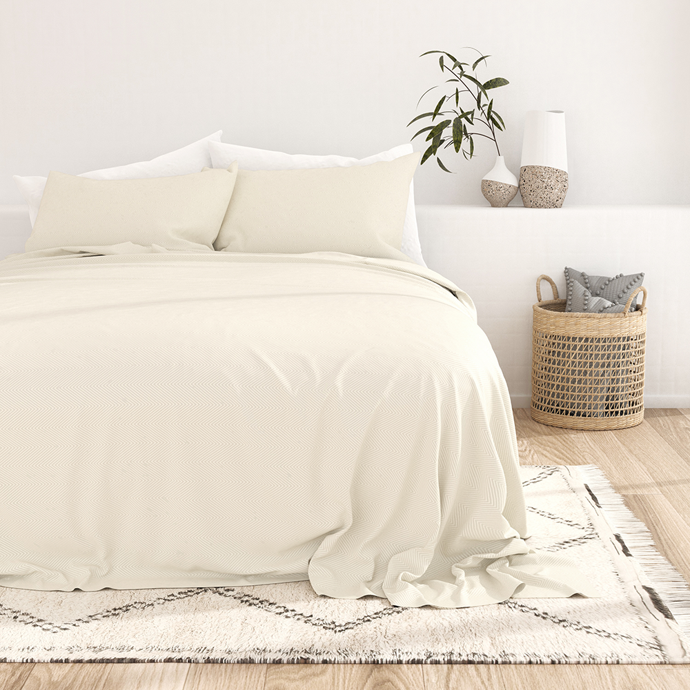 Chevron Embossed 4-Piece Sheet Set (Sale)