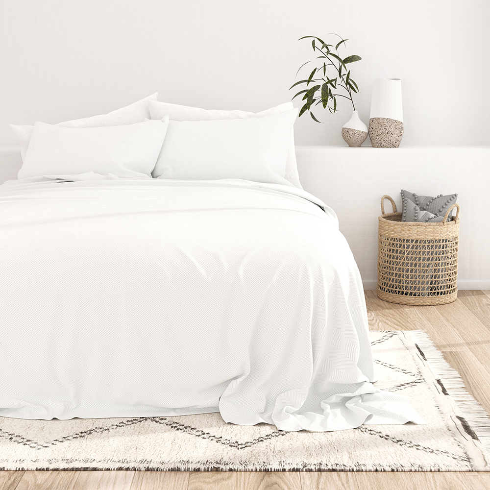 Chevron Embossed 4-Piece Sheet Set (Sale)