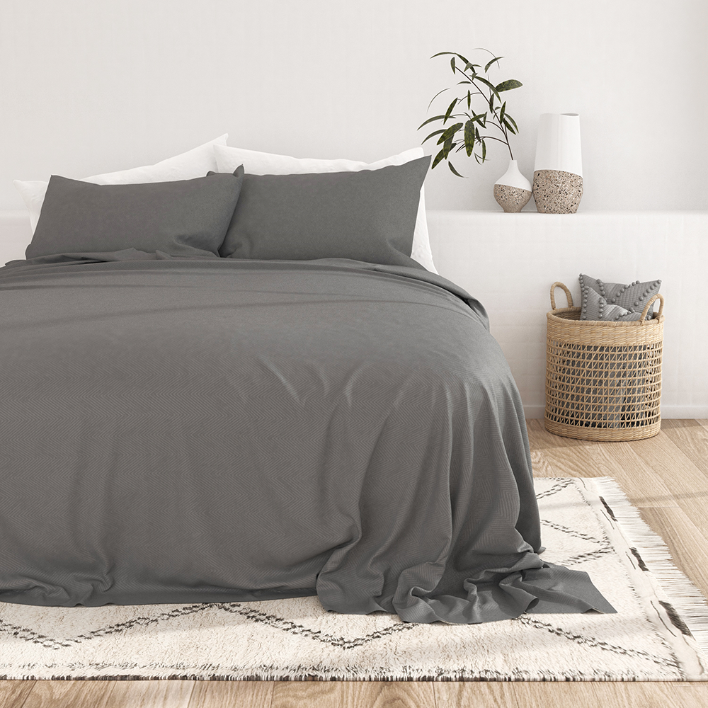 Chevron Embossed 4-Piece Sheet Set (Sale)