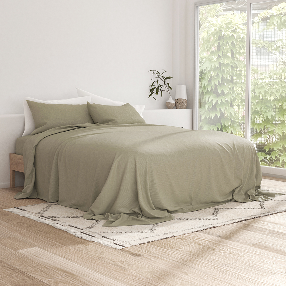 Chevron Embossed 4-Piece Sheet Set (Sale)