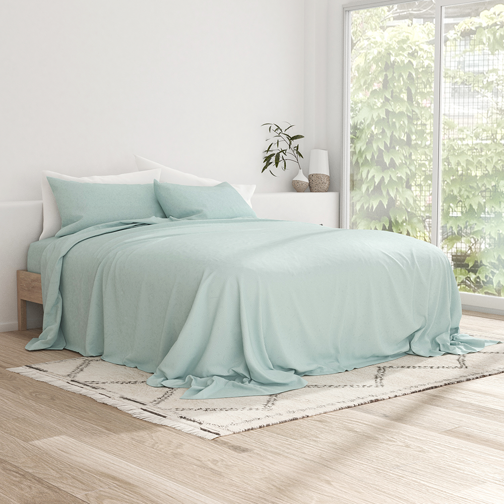 Chevron Embossed 4-Piece Sheet Set (Sale)