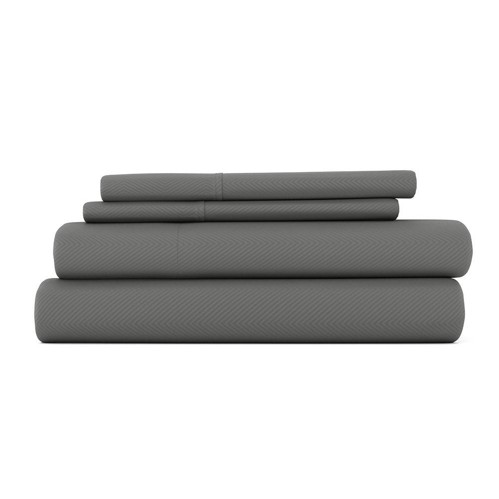 Chevron Embossed 4-Piece Sheet Set (Sale)