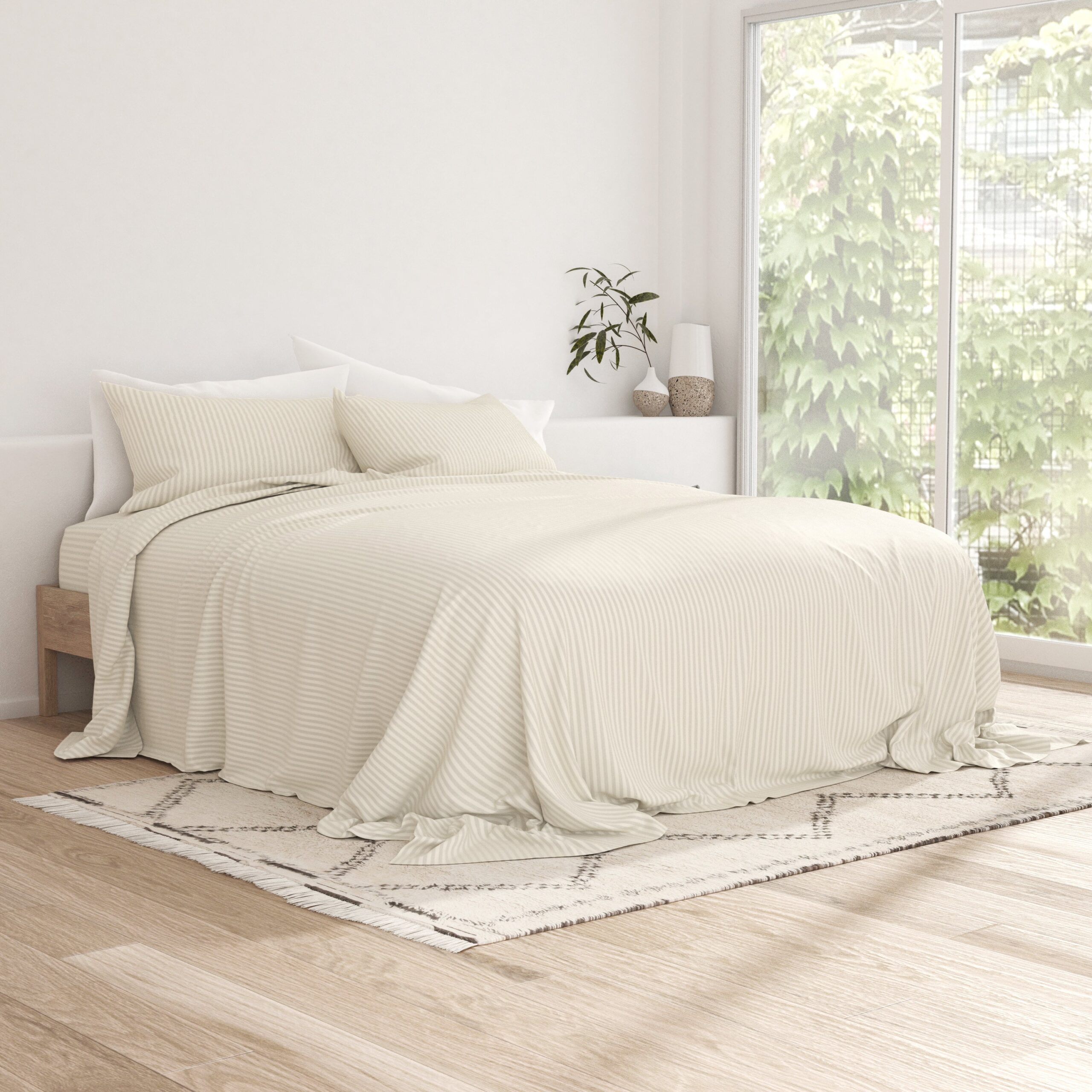 Striped Embossed 4-Piece Sheet Set - Sale