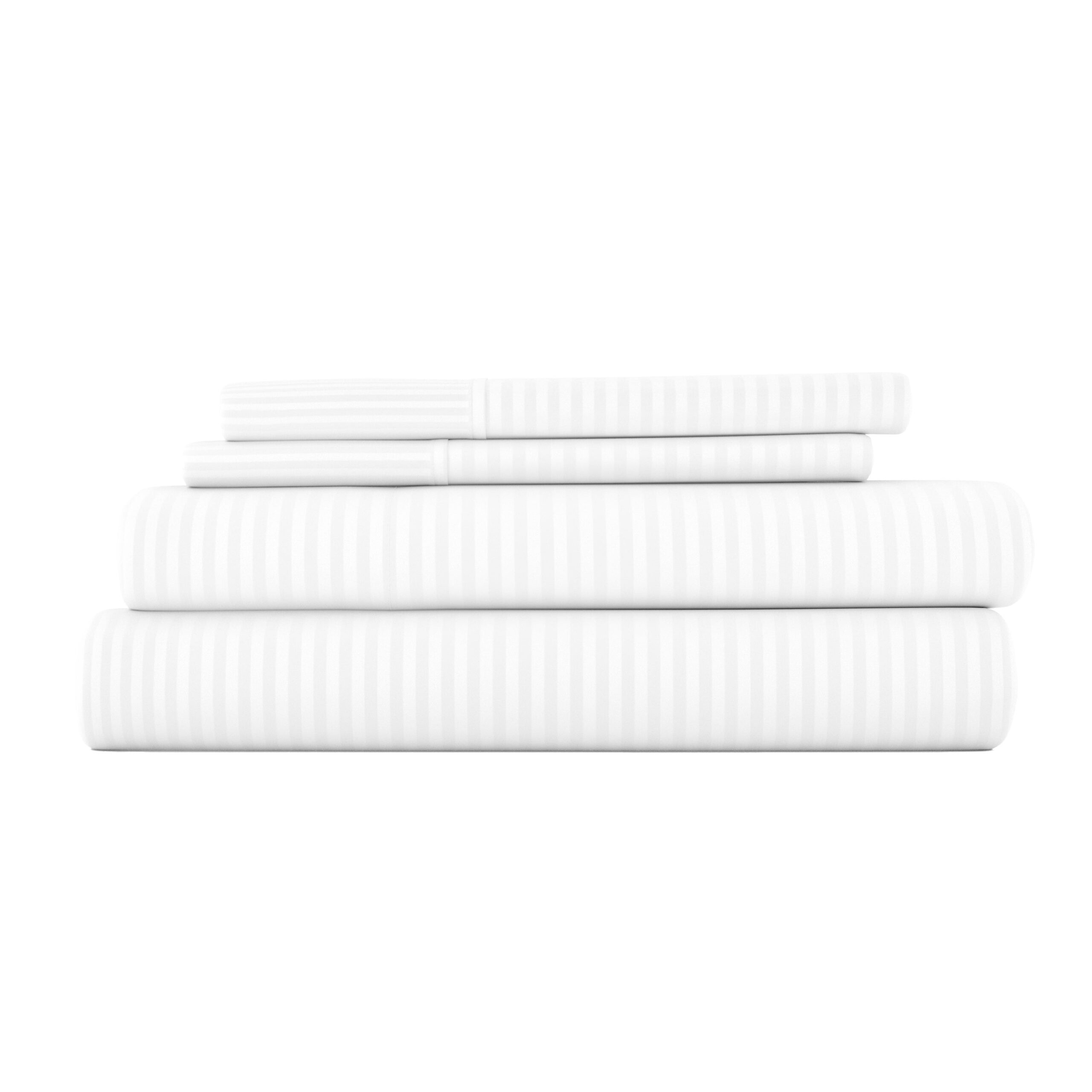 Striped Embossed 4-Piece Sheet Set - Sale