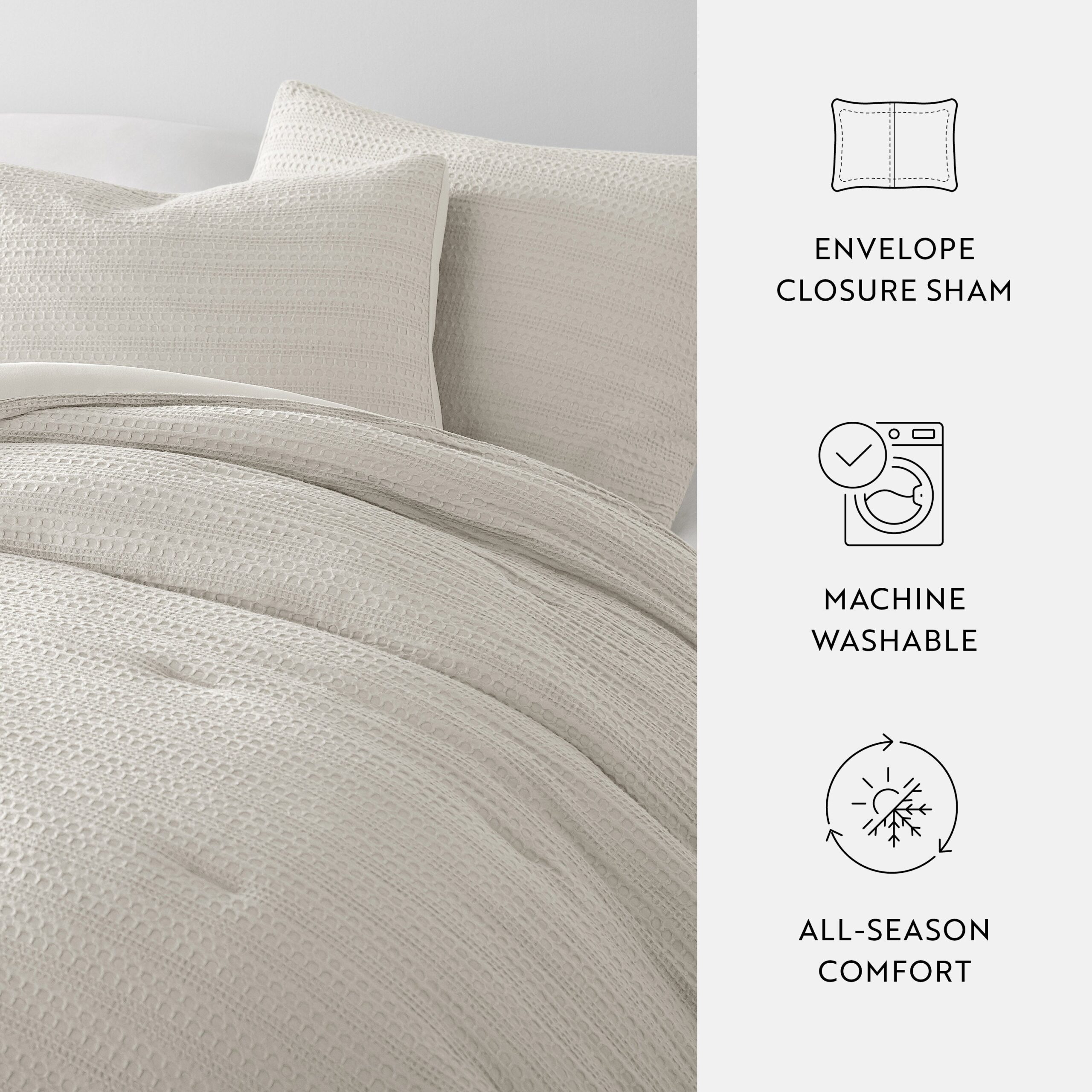 Waffle Textured Comforter Set (Sale)