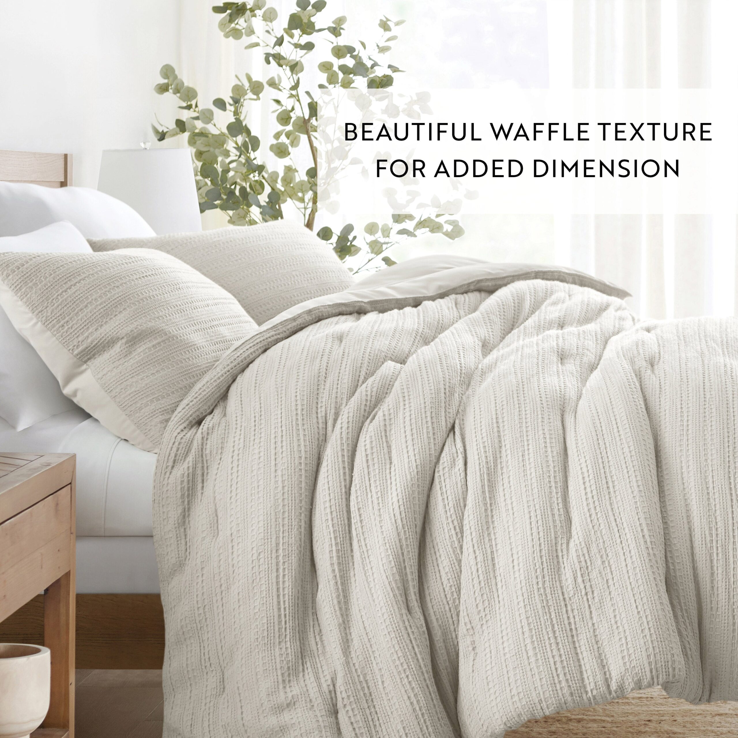Waffle Textured Comforter Set (Sale)