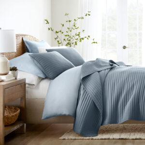 3-Piece Stripe Stitch Quilted Coverlet Set (Sale)