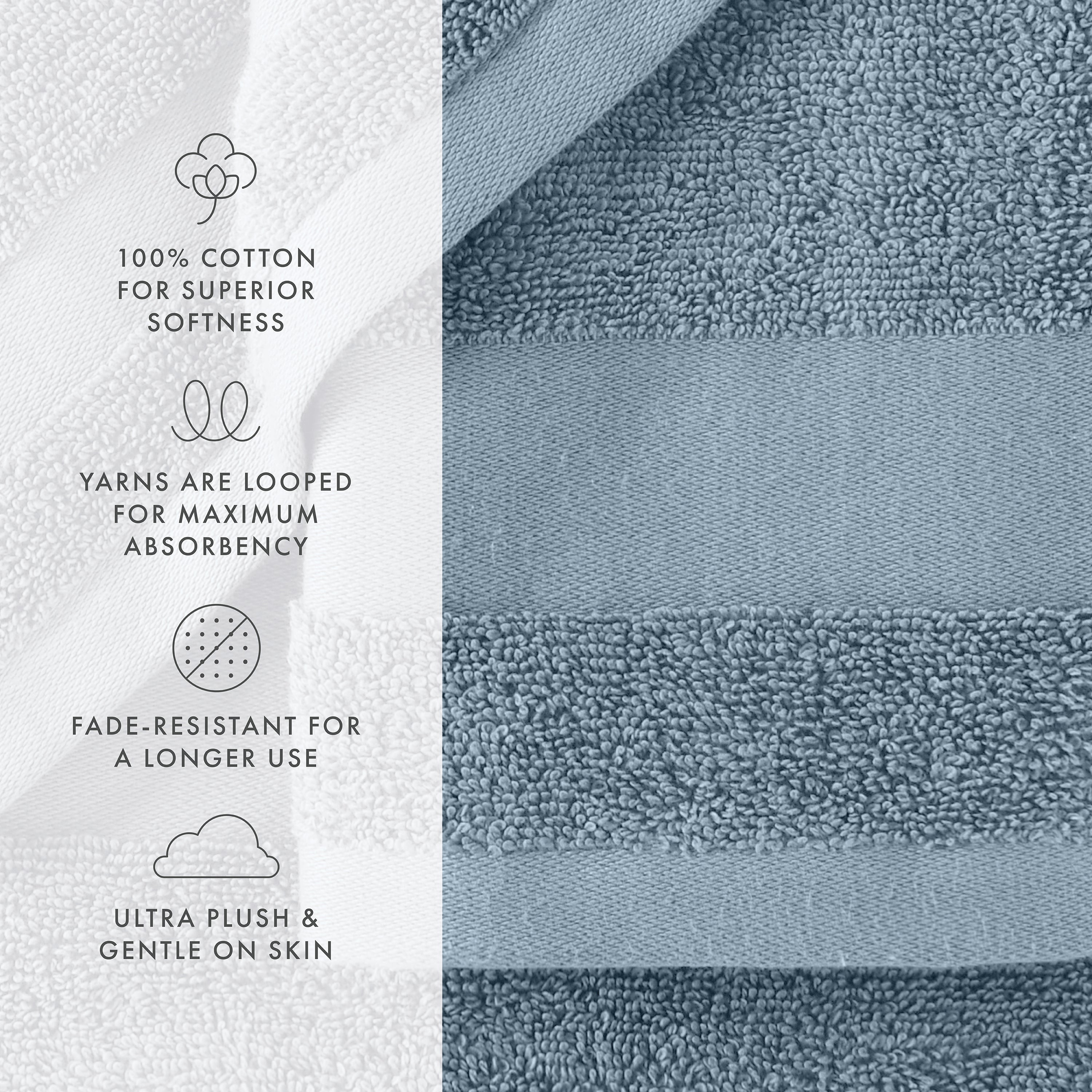 Ultra Soft 100% Cotton 4-Piece Bath Towel Set